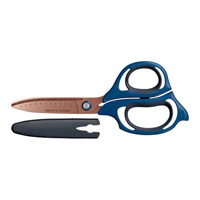 [KOKUYO] Scissors, Airofit Saxa, Wave, Titanium Glueless Blades, Dark Blue