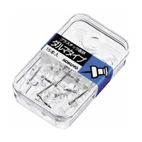 [KOKUYO] Plastic Thumbtacks, Push Pin Type, 15, Transparent