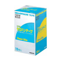 [KOKUYO] Cellophane Tape, Value E Pack, 15mm x 35m (12 Rolls)