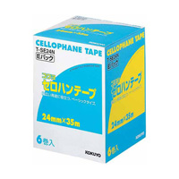 [KOKUYO] Cellophane Tape, Value E Pack, 24mm x 35m (6 Rolls)