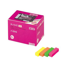 [KOKUYO] Tack Memo, Value Pack, Sticky Notes, 52 x 14.5mm, 4 Fluorescent Colors x 25