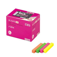 [KOKUYO] Tack Memo, Value Pack, Sticky Notes, 74 x 12.5mm, 4 Fluorescent Colors x 20