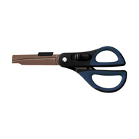 [KOKUYO] 2WAY Scissors, Hakoake (Titanium Glueless Blades) Black