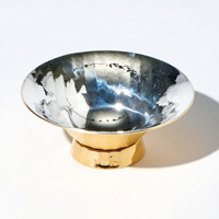 Pure Silver Tama-Sakazuki Cup "Nagare" D
