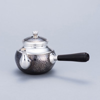 Pure Silver Teapot, Hammered Design, Antique Finish, 3-Sun