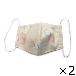 Handmade Towel Mask Three-dimensional Polka Dot Pattern Set of 2 for Adults