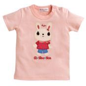 Short-Sleeved Rabbit T-Shirt (Pink) 