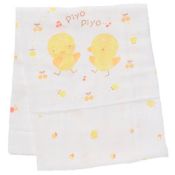 Think-B [Caramel] Baby Chick Square Towel (Made in Japan)