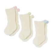 Think-B Knee-High Socks w/Pompom (Made in Japan)