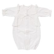 Think-B [Caramel] Mini-Fleece Jacquard Romper/Gown (Made in Japan)