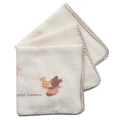 Think-B Organic Cotton Gauze Handkerchief 3-Pack (Made in Japan)