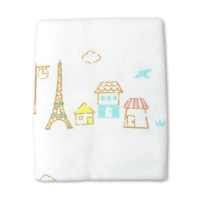 Think-B Bath Towel, Eiffel Tower Pattern [Made In Japan] [Home Goods]
