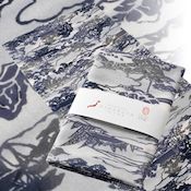 Kyoto Yuzen-Dyed Tenugui Hand Towel, Rakuchu-Zu