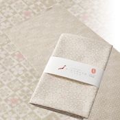 Kyoto Yuzen-Dyed Tenugui Hand Towel, Check Cherry Blossom
