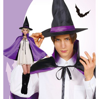 2-Color Cape for Adults (Purple) UNISEX / Party Costume