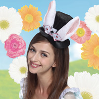 Card Rabbit Head Band / Party Costume