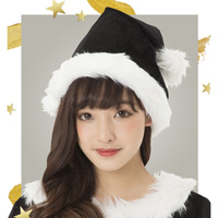 Santa Hat (Black) / Party Costume