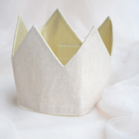 BB Birthday Crown, Reversible, Natural 