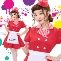 HW Red Diner Girl / Cosplay Item, Costume