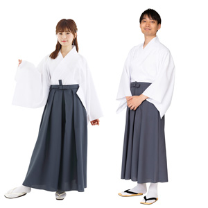 Hakama Dark Gray Color / Cosplay, Kimono, Unisex