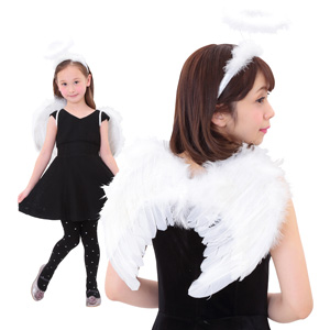 HW 天使翅膀+光環 白色/ 角色扮演道具, 服裝
