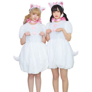 HW fluffy animal ribbon cat/cosplay goods,costume