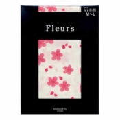 [Fleurs] 50 Denier Japanese-Pattern Print Tights, Cherry Blossom