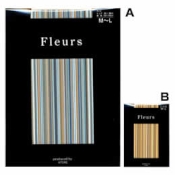 [Fleurs] 50 Denier Fine-Striped Print Tights 