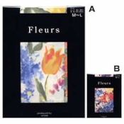 [Fleurs] 50 Denier Zokki Type Floral-Pattern Print Tights, Chifchaff