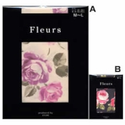 【Fleurs】 50DEN 古典玫瑰图案紧身裤袜