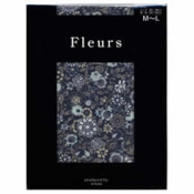 [Fleurs] 50 Denier Flower-Style Navy Print Tights, Louvre