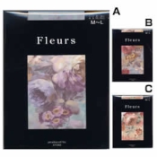 [Fleurs] 50 Denier Floral Pattern Tights, Pure Bouquet 