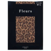 [Fleurs] 50 Denier Leopard-Skin Pattern Tights 