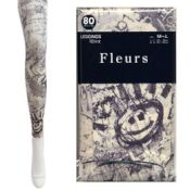 【Fleurs(花朵）】80但尼尔弹性丝袜款式10分长印花内搭裤　毕加索
