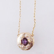 Kilburn Birthstone Necklace, February, Amethyst, Made in Japan 