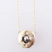 Kilburn Birthstone Necklace, April, Pyrite, Made in Japan 