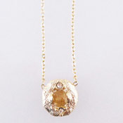 Kilburn Birthstone Necklace, November, Citrin, Made in Japan 