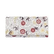 Kyoto Yuzen Stencil-Dyed Wallet, Flower Calico/Red