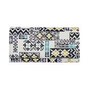Kyoto Yuzen Stencil-Dyed Wallet, Ise Oxalis/Gray