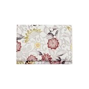 Kyoto Yuzen Stencil-Dyed Card Case, Flower Calico/Red