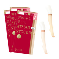 ATSUGI STOCKING Shaping Beautiful Below-Knee Length, 3-Pair x 3 Set