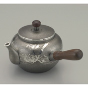 Tea Pot, Oxidized, horizontal handle