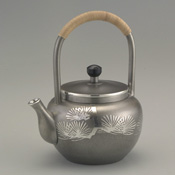 Tea Pot, Oxidized, Top handle