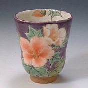 Purple Lacquer Confederate Rose Tea Cup