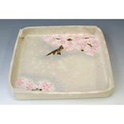 Cherry Blossom Square Plate (7-sun)