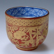 Golden Frame Pine, Bamboo, Ume Plum Wine Cup