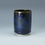 Flower Crystal Teacup (Blue Ink)