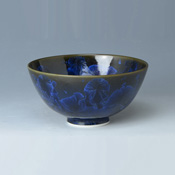Flower Crystal Rice Bowl (Blue Ink)