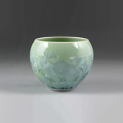 花結晶 茶杯碗 (綠)