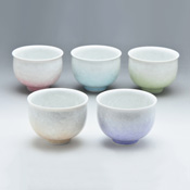 5-Color Flower Crystal Teacup 